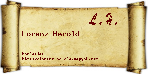 Lorenz Herold névjegykártya